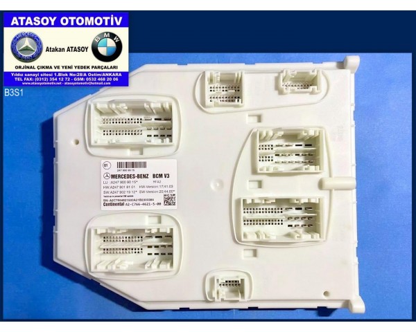 MERCEDES W177 SAM BEYNİ 2479008509 2479008309 2479008209 2479008009 2479005608 2479008707 2479008507 2479001806 2479001706 2479001206 2479001106 B3S1